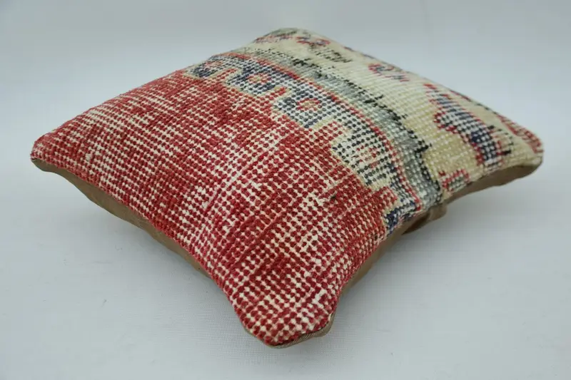 12x12 Red Cushion, Pillow Cover, Ethnic Pillow Cover Pillow Case, Kilim Pillow Cover, Kilim Cushion Sham, Interior Designer Pillow - 6