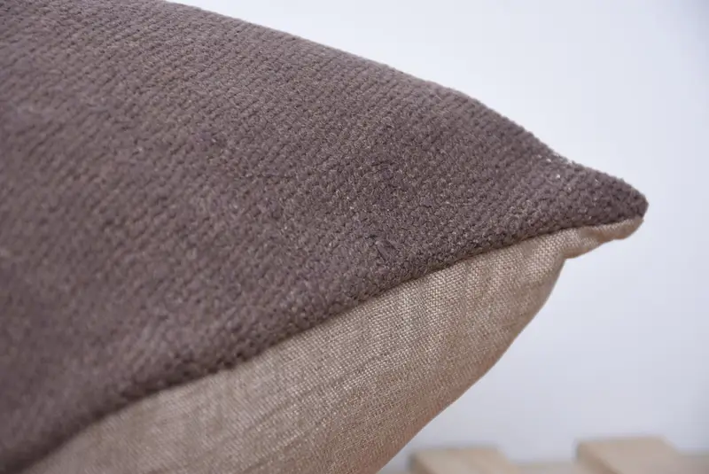 Turkish Pillow, Nomadic Pillow Cover, 28x28 Brown Cushion Case, Turkish Kilim Pillow, Kilim Cushion Sham, Cushion, Vintage Throw Cushion - 7