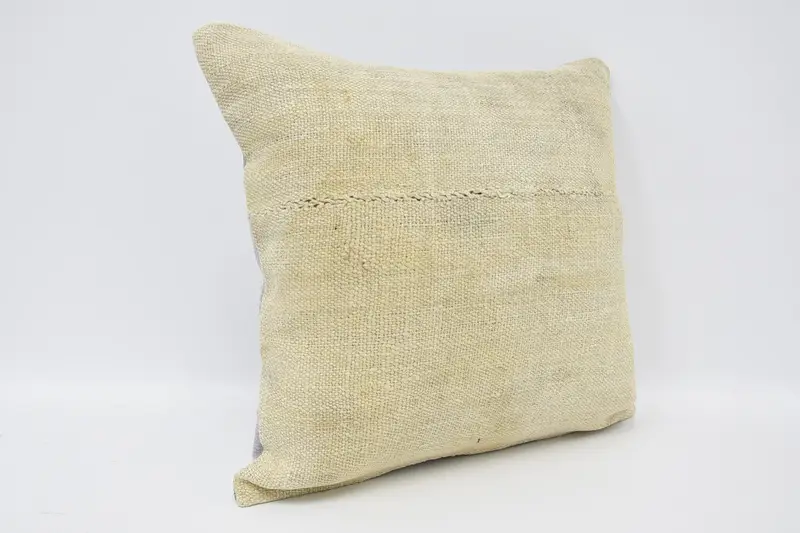 16x16 Beige Pillow Cover, Kilim Pillow Cover, Boho Pillow Sham Cover, Pillow for Couch, Floor Pillow, Pillow Cover, Patio Cushion - 3