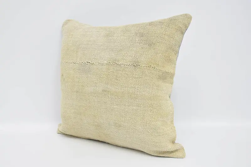 16x16 Beige Pillow Cover, Kilim Pillow Cover, Boho Pillow Sham Cover, Pillow for Couch, Floor Pillow, Pillow Cover, Patio Cushion - 4