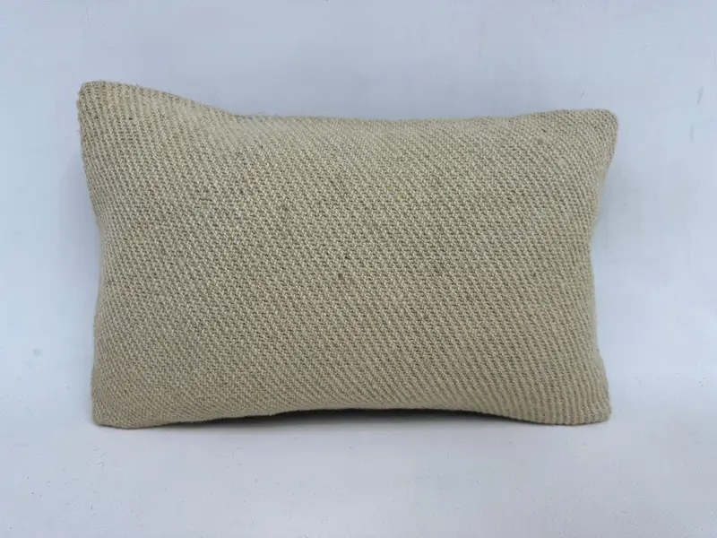12x20 Beige Cushion Cover, Pillow Sham, Antique Pillows, Boho Pillow Sham Cover, Living Room Throw Pillow, Rustic Cushion, Vintage Kilim Pillow - 1