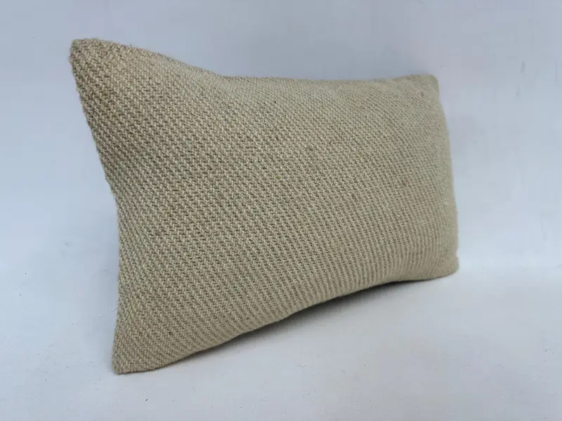 12x20 Beige Cushion Cover, Pillow Sham, Antique Pillows, Boho Pillow Sham Cover, Living Room Throw Pillow, Rustic Cushion, Vintage Kilim Pillow - 3