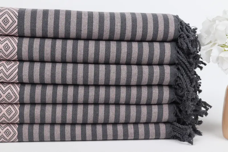 Christmas Gift, Beach Towel Bulk, Quick-dry peshtemal, Bridesmaid Gifts, Lightweight towel, Gift For The Home Decor, 70x40 Cotton Diamond Towel - 3