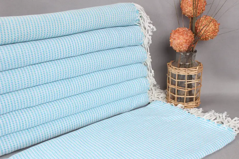 Bachelorette Towel Turquoise Geometric Towel, 40x67 Inches