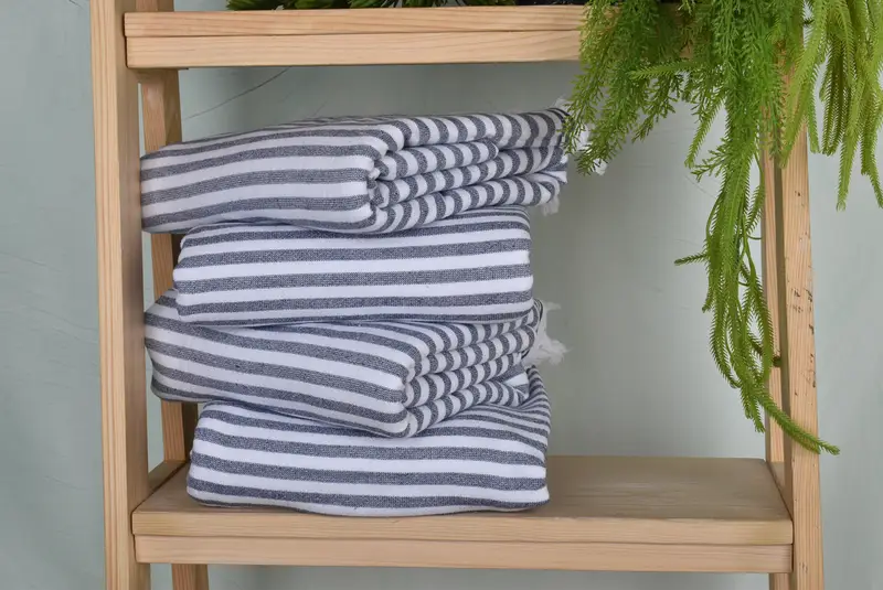 Grandma Gift, First Wedding Anniversary Gift, Wedding Favors, Custom Wedding Gifts, Custom Gift, 70x36 Cotton Terry Striped Towel, Scarf Towel - 7