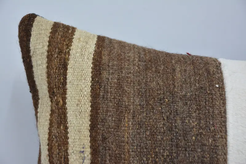 Bolster Pillow Case, Gift Pillow, Kilim Cushion Sham, 16x24 Brown Cushion Cover, Aesthetic Cushion Cover, Pillow, Pillow for Sofa - 2