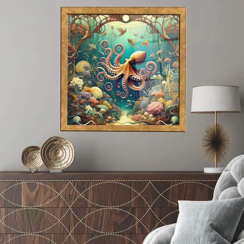 Modern Printed Glass: Trendy Underwater Seascape Design