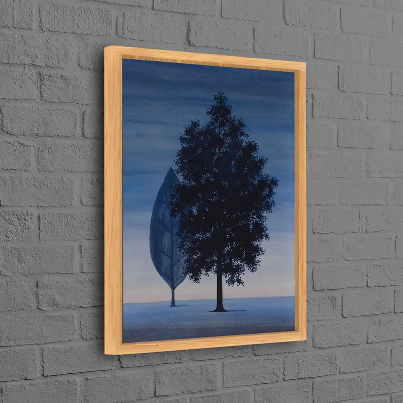 Modern Gerçeküstü Soyut Lacivert Ağaç Baskılı Kanvas