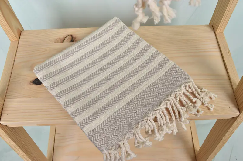 Turkish Towel Monogram, Personalized Dish Towel, Turkish Hand Towel, 40x18 Cotton Chevron Towel, Personalized Gift For Her, Monogram Kitchen Towel - 5