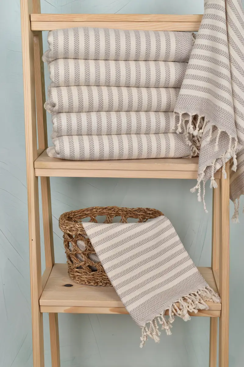 Turkish Towel Monogram, Personalized Dish Towel, Turkish Hand Towel, 40x18 Cotton Chevron Towel, Personalized Gift For Her, Monogram Kitchen Towel - 3