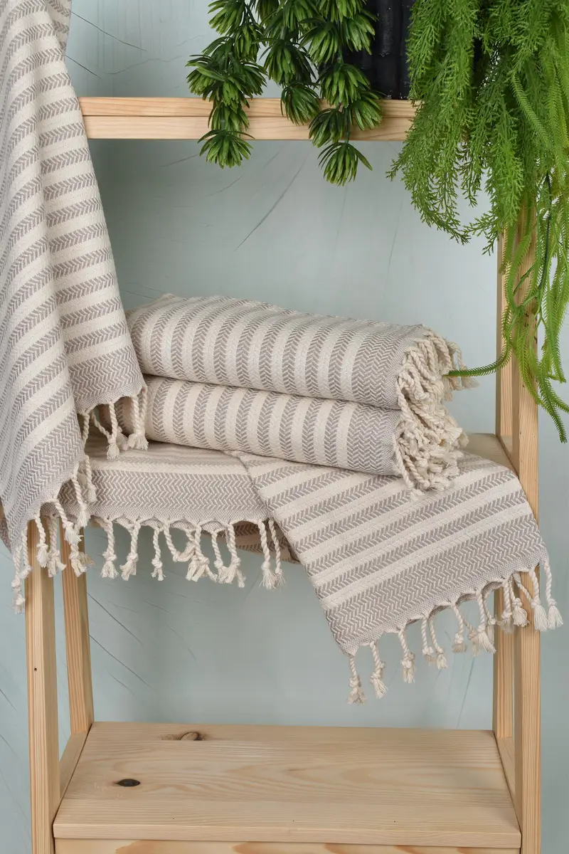 Turkish Towel Monogram, Personalized Dish Towel, Turkish Hand Towel, 40x18 Cotton Chevron Towel, Personalized Gift For Her, Monogram Kitchen Towel - 6
