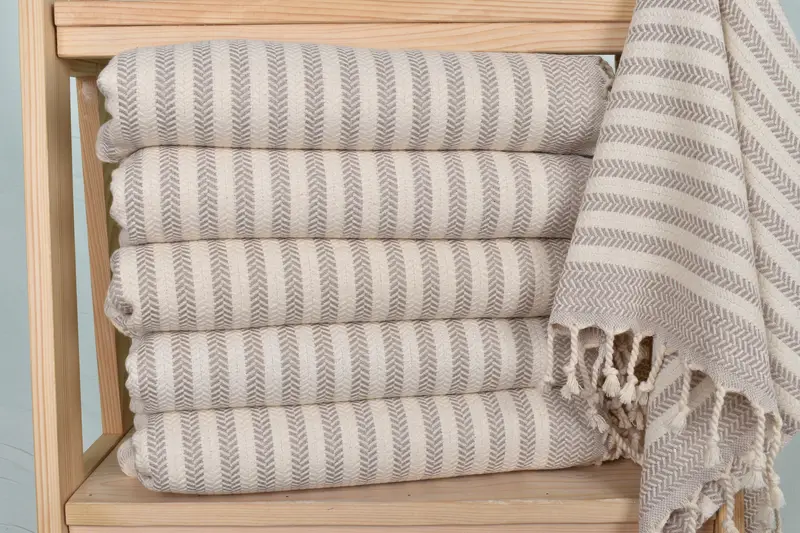 Turkish Towel Monogram, Personalized Dish Towel, Turkish Hand Towel, 40x18 Cotton Chevron Towel, Personalized Gift For Her, Monogram Kitchen Towel - 2