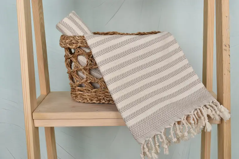 Turkish Towel Monogram, Personalized Dish Towel, Turkish Hand Towel, 40x18 Cotton Chevron Towel, Personalized Gift For Her, Monogram Kitchen Towel - 4