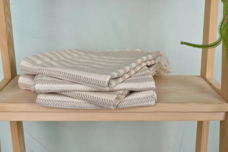 Turkish Towel Monogram, Personalized Dish Towel, Turkish Hand Towel, 40x18 Cotton Chevron Towel, Personalized Gift For Her, Monogram Kitchen Towel - 7