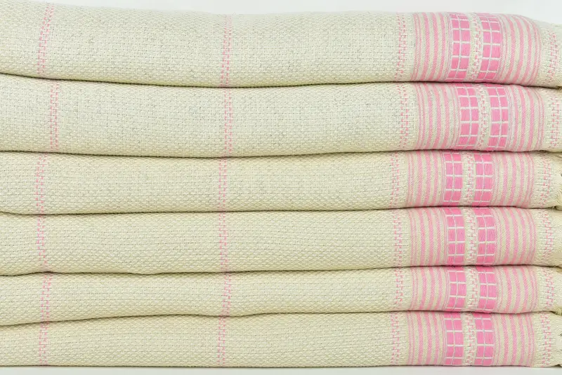Bridal Shower Gift, Wedding Favors, Bachelorette Gifts, Bridal Gifts, Bachelorette Large Towel, 96x94 Linen Striped Towel, Oversized Beach Towel - 2