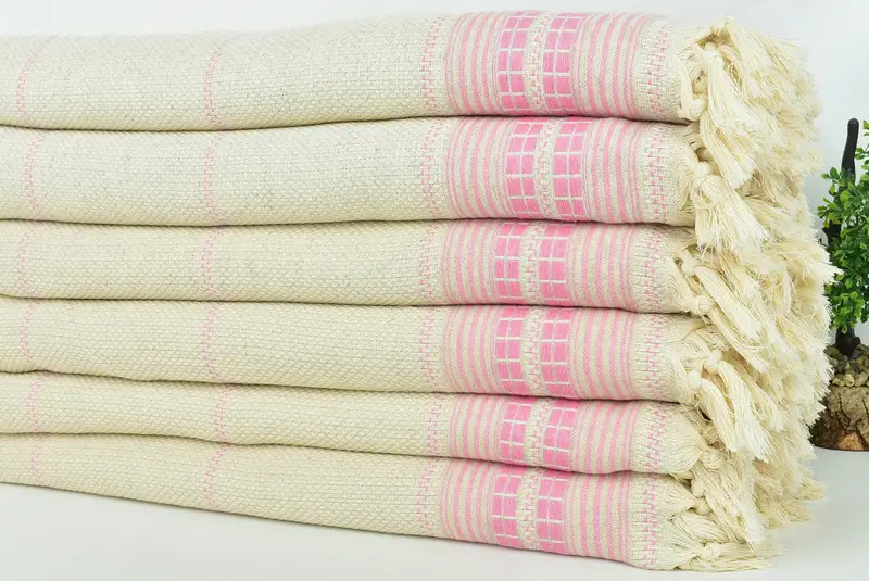 Bridal Shower Gift, Wedding Favors, Bachelorette Gifts, Bridal Gifts, Bachelorette Large Towel, 96x94 Linen Striped Towel, Oversized Beach Towel - 3
