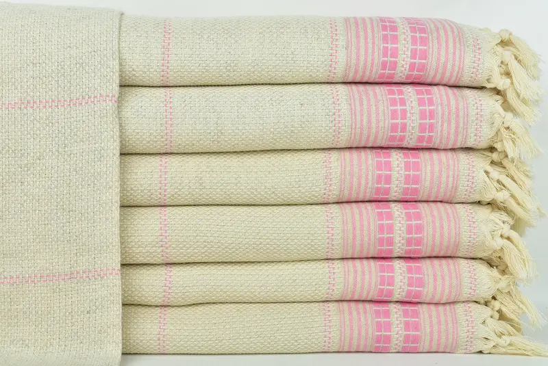 Bridal Shower Gift, Wedding Favors, Bachelorette Gifts, Bridal Gifts, Bachelorette Large Towel, 96x94 Linen Striped Towel, Oversized Beach Towel - 1