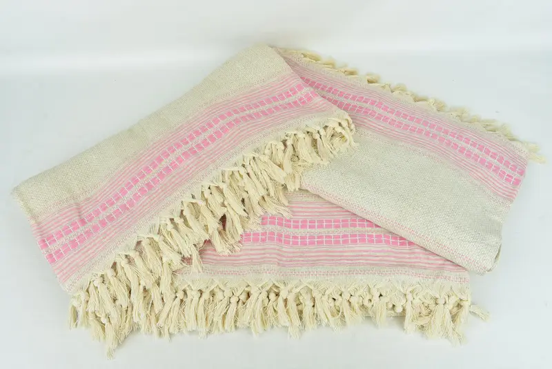 Bridal Shower Gift, Wedding Favors, Bachelorette Gifts, Bridal Gifts, Bachelorette Large Towel, 96x94 Linen Striped Towel, Oversized Beach Towel - 6