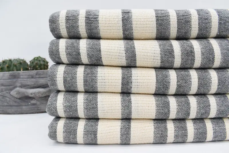 70x34 Cotton Striped Towel, Thin towel, Cute Beach Towel, Custom Towel Beach, Bridal Shower Gift, Housewarming Gift, Spa Gift, Personalized Gifts - 2