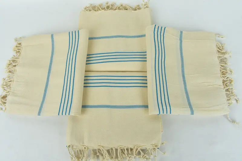 Peshtemal Towel, Turkish bath towel for spa, Organic Beach Towel, Sand-resistant towel, 70x40 Linen Striped Towel, Grandma Gift, Summer Gift - 6