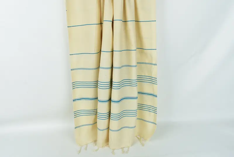 Peshtemal Towel, Turkish bath towel for spa, Organic Beach Towel, Sand-resistant towel, 70x40 Linen Striped Towel, Grandma Gift, Summer Gift - 8