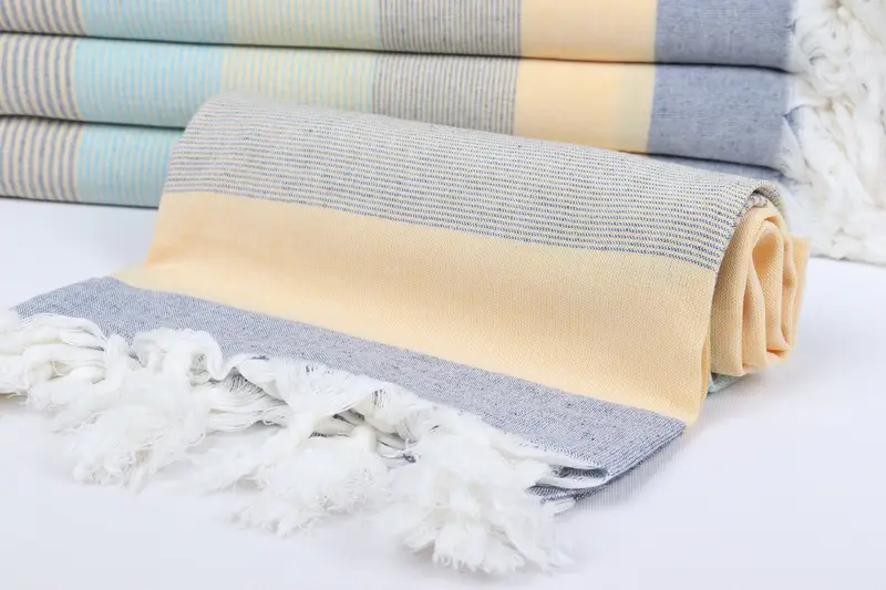 68x40 Cotton Striped Towel, Gym Towel, Sand-free peshtemal towel for the beach, Hammam towel, Handmade Gift, Bridal Party Gifts, Peshtemal Towel - 4