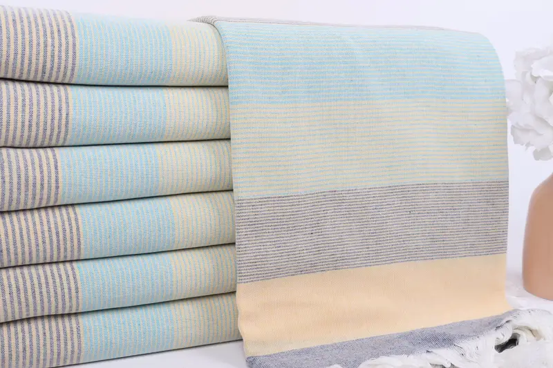 68x40 Cotton Striped Towel, Gym Towel, Sand-free peshtemal towel for the beach, Hammam towel, Handmade Gift, Bridal Party Gifts, Peshtemal Towel - 2