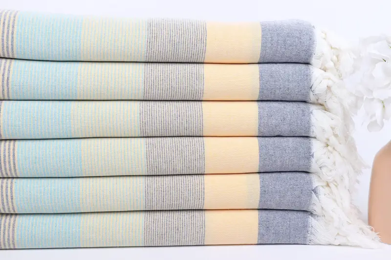 68x40 Cotton Striped Towel, Gym Towel, Sand-free peshtemal towel for the beach, Hammam towel, Handmade Gift, Bridal Party Gifts, Peshtemal Towel - 3