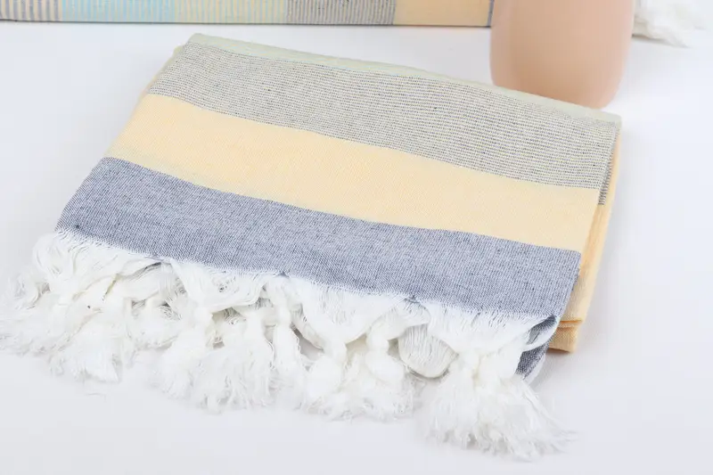 68x40 Cotton Striped Towel, Gym Towel, Sand-free peshtemal towel for the beach, Hammam towel, Handmade Gift, Bridal Party Gifts, Peshtemal Towel - 5