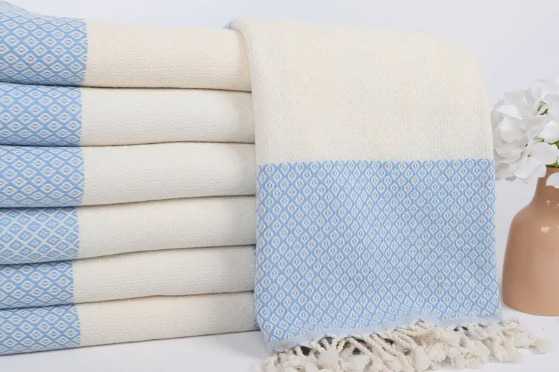 Custom Name Towel, 70x36 Linen Diamond Towel, Peshtemal Towel, Travel Towel, Holiday Towel, Travel towel, Personalized Towel, Wedding Gift For Bride - 2
