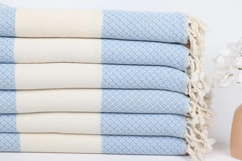 Custom Name Towel, 70x36 Linen Diamond Towel, Peshtemal Towel, Travel Towel, Holiday Towel, Travel towel, Personalized Towel, Wedding Gift For Bride - 3