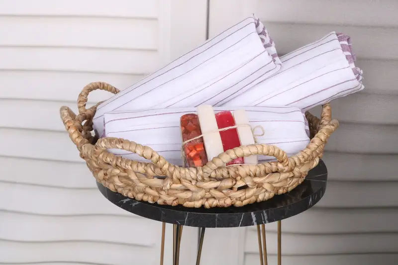 Absorbent Turkish towel, 70x40 Cotton Striped Towel, Family Gift Basket, Turkish hand towel, Custom Turkish Towel, Bachelor Gift, Custom Gift - 4
