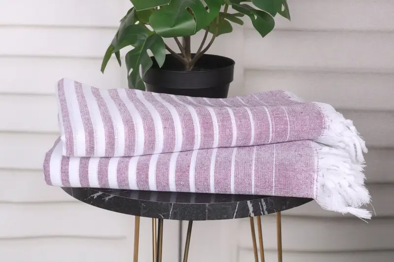 Absorbent Turkish towel, 70x40 Cotton Striped Towel, Family Gift Basket, Turkish hand towel, Custom Turkish Towel, Bachelor Gift, Custom Gift - 3