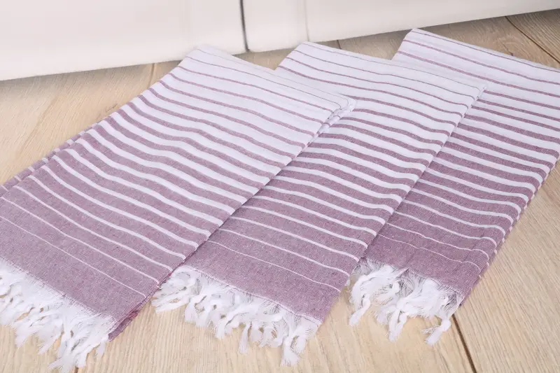 Absorbent Turkish towel, 70x40 Cotton Striped Towel, Family Gift Basket, Turkish hand towel, Custom Turkish Towel, Bachelor Gift, Custom Gift - 6
