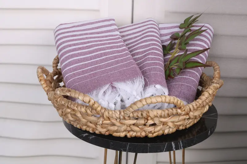 Absorbent Turkish towel, 70x40 Cotton Striped Towel, Family Gift Basket, Turkish hand towel, Custom Turkish Towel, Bachelor Gift, Custom Gift - 5