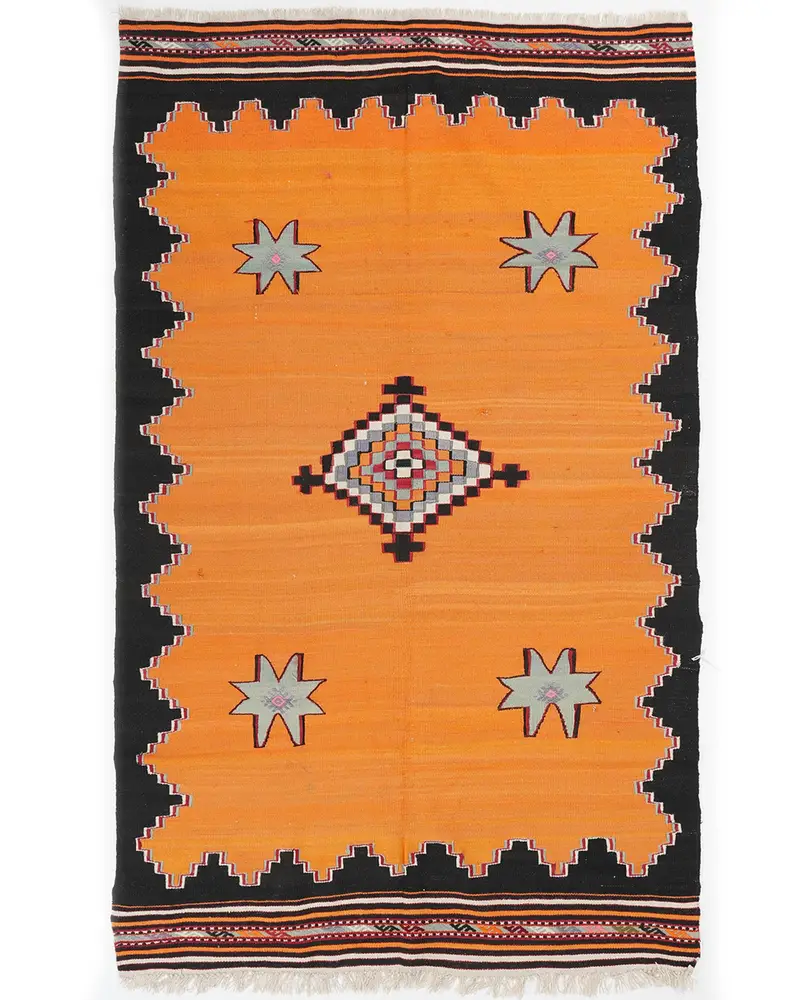 Canlı Turuncu Halı, 135x225 cm Masif Elegance