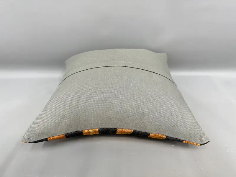 Boho Chic Pillow Sham, Throw Kilim Pillow, 18x18 Yellow Cushion, Kilim Pillow Cover, Cushion Case, Kilim Cushion Sham, Outdoor Pillow Sham - 7