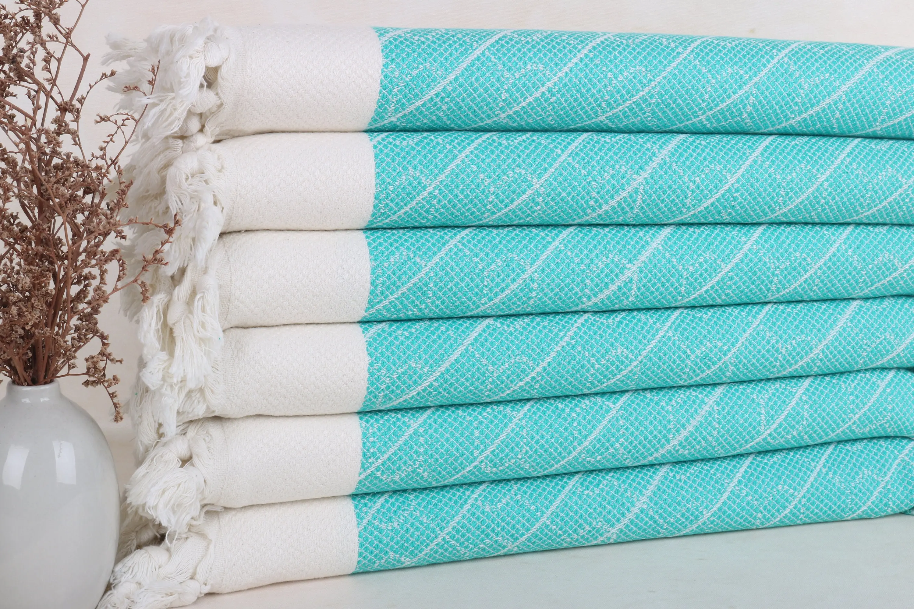 Monogrammed Hand Towel Geometric Cotton Towel, 18x36 Inches - 1