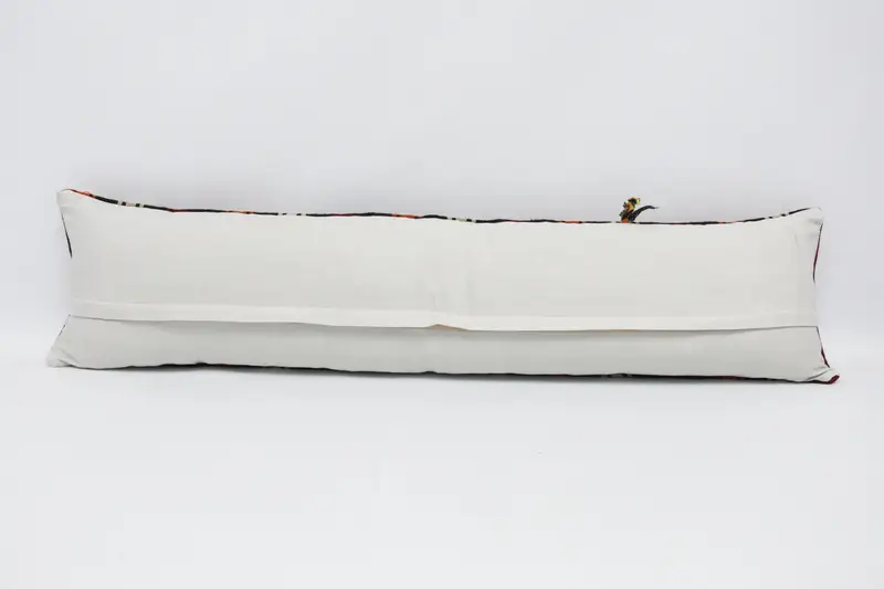 Pillow Sham, Turkish Corner Pillow Case, Vintage Kilim Throw Pillow, 12x48 Brown Cushion Cover, Boho Pillow, Bed Pillow, Pillow for Sofa - 6