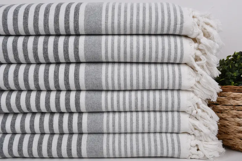 68x40 Cotton Striped Terry Towel, Yoga Towel, Merry Christmas Gifts, Bachelor Bachelorette Party Favors, Wedding Favors, Custom Beach Towel - 2