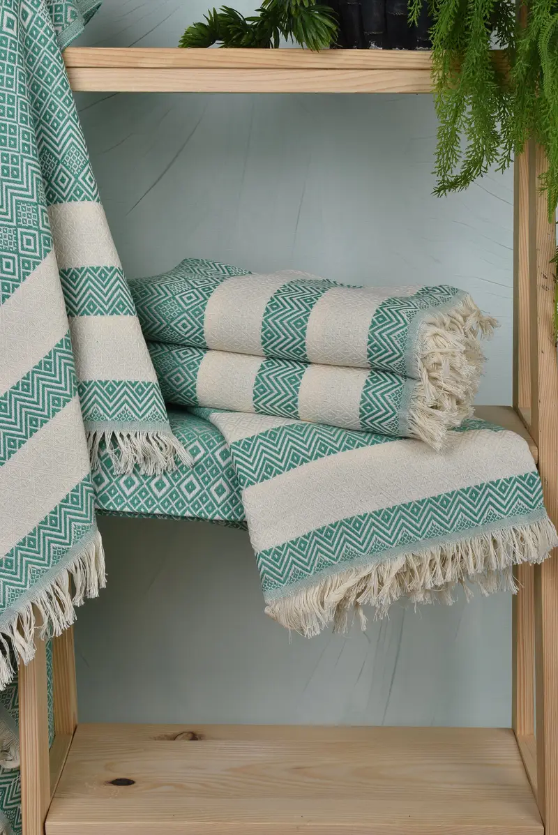 Valentines Day Gift For Her, Hammam towel, Bridal Shower Gift, Handmade Turkish Towel, Luxury towel, Gift Towel, 70x40 Cotton Diamond Towel - 6