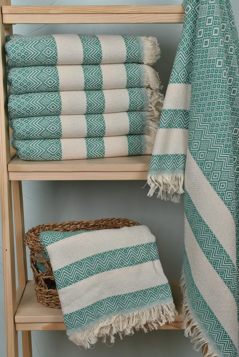 Valentines Day Gift For Her, Hammam towel, Bridal Shower Gift, Handmade Turkish Towel, Luxury towel, Gift Towel, 70x40 Cotton Diamond Towel - 3