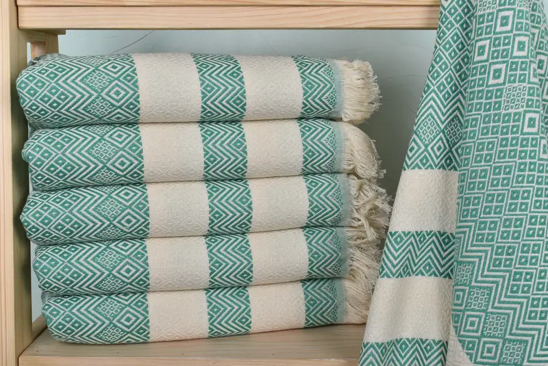 Valentines Day Gift For Her, Hammam towel, Bridal Shower Gift, Handmade Turkish Towel, Luxury towel, Gift Towel, 70x40 Cotton Diamond Towel - 2