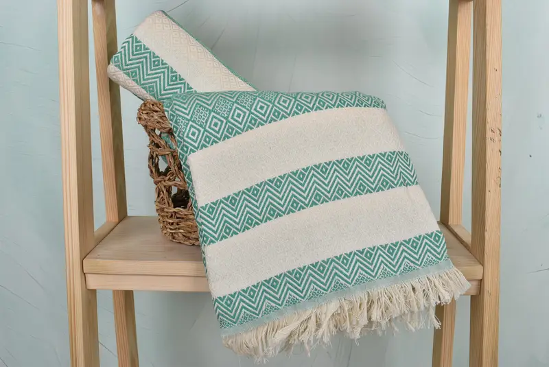 Valentines Day Gift For Her, Hammam towel, Bridal Shower Gift, Handmade Turkish Towel, Luxury towel, Gift Towel, 70x40 Cotton Diamond Towel - 4