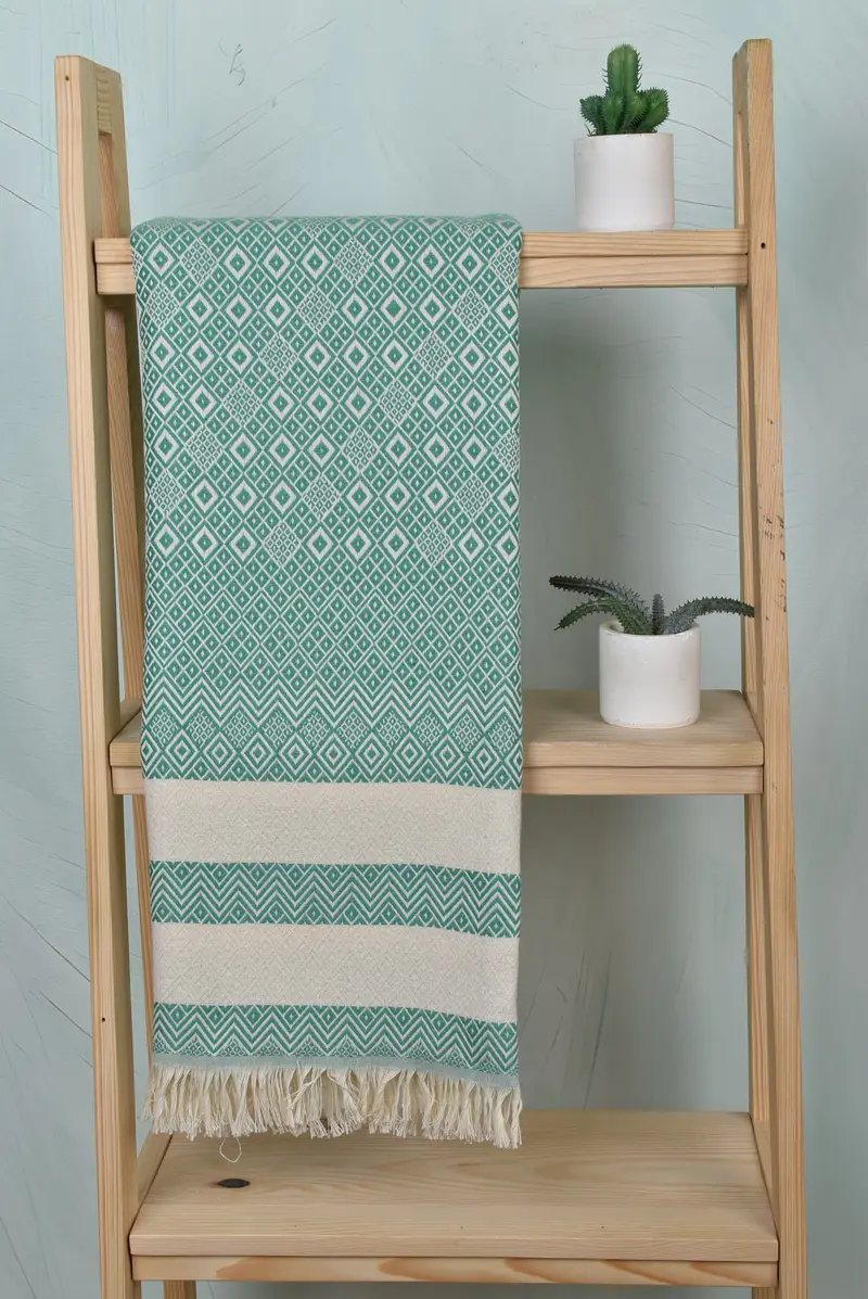 Valentines Day Gift For Her, Hammam towel, Bridal Shower Gift, Handmade Turkish Towel, Luxury towel, Gift Towel, 70x40 Cotton Diamond Towel - 8