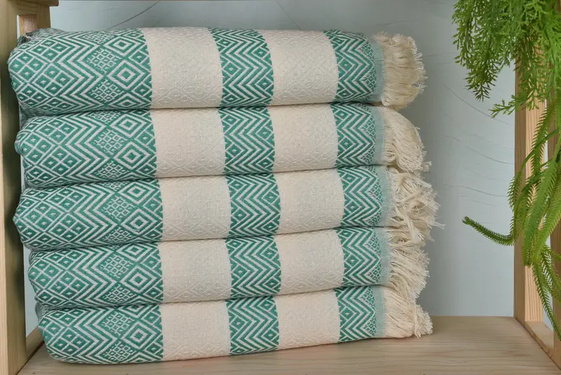 Valentines Day Gift For Her, Hammam towel, Bridal Shower Gift, Handmade Turkish Towel, Luxury towel, Gift Towel, 70x40 Cotton Diamond Towel - 1