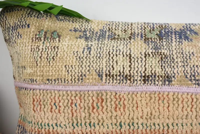 Gift Pillow, Vintage Kilim Pillow, 12x48 Blue Pillow, Living Room Throw Cushion Case, Interior Designer Pillow, Cushion Case - 2