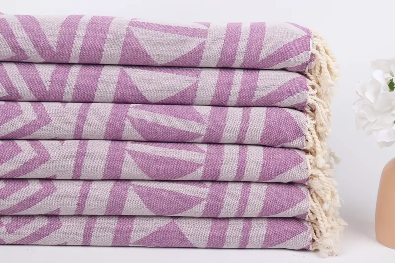 Handmade Gift, Spa Towel, Custom Beach Towels, 68x40 Cotton Geometric Towel, Baby Boy Gift, Turkish bath towel, Girl Trip Party Favor, Custom Towel - 4