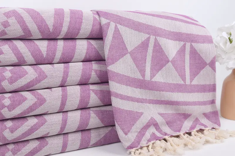 Handmade Gift, Spa Towel, Custom Beach Towels, 68x40 Cotton Geometric Towel, Baby Boy Gift, Turkish bath towel, Girl Trip Party Favor, Custom Towel - 3