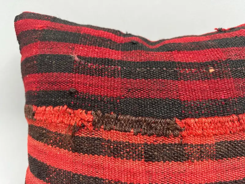 Outdoor Patio Cushion Case, Pillow for Sofa, Outdoor Pillow Case, Boho Pillow, 18x18 Red Pillow Sham, Kilim Cushion Sham, Cushion Case - 5